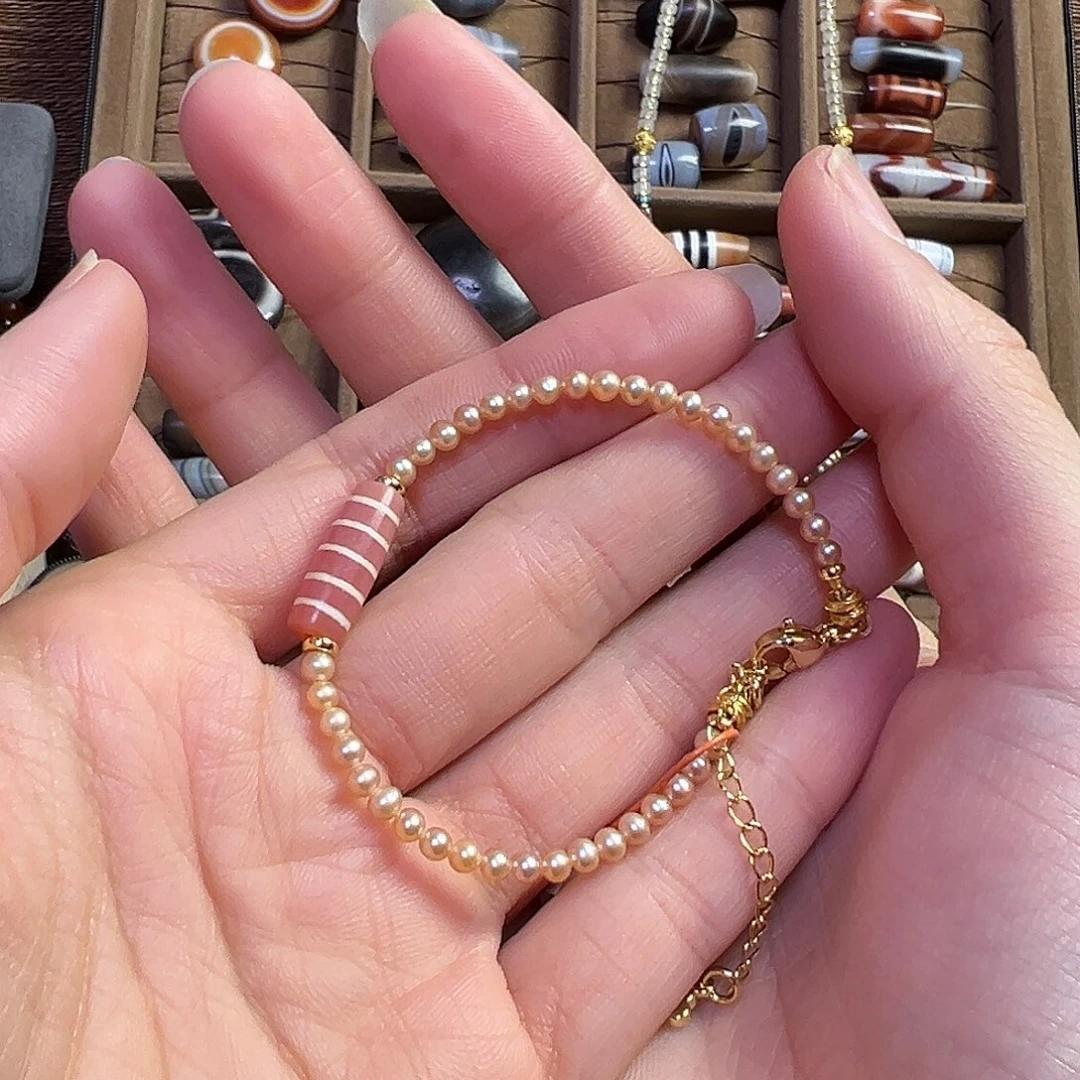 石英石纯铜手串儿