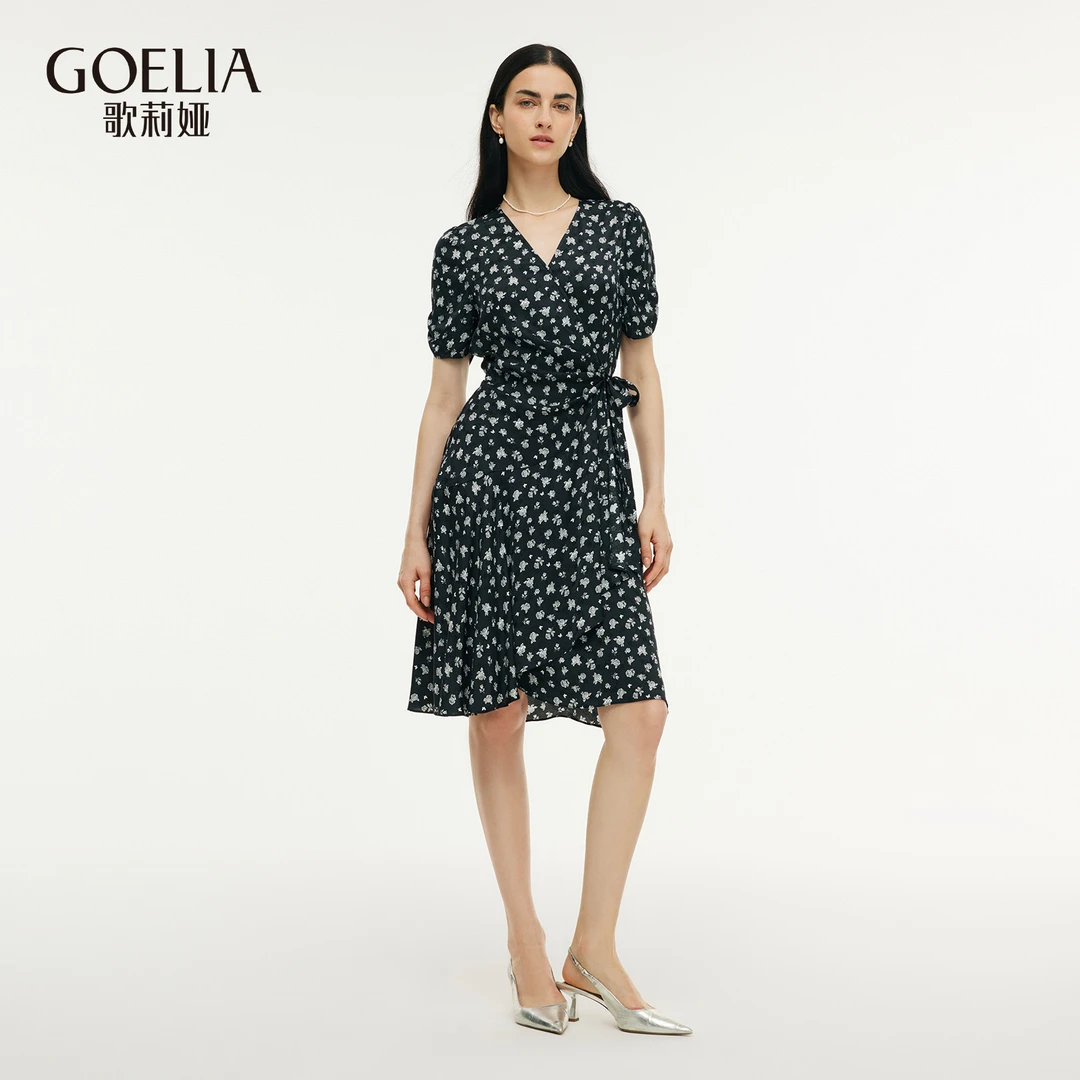 【一秒入夏】歌莉娅夏季新品印花连衣裙（配送头花）1E6R4K2CA