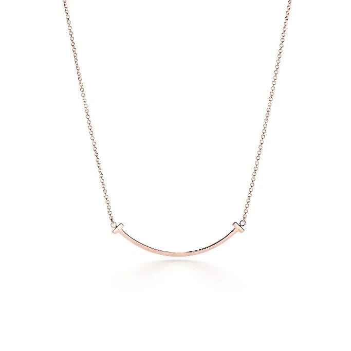 99新 Tiffany & Co./蒂芙尼 蒂芙尼笑脸项链小号玫瑰金 12191502