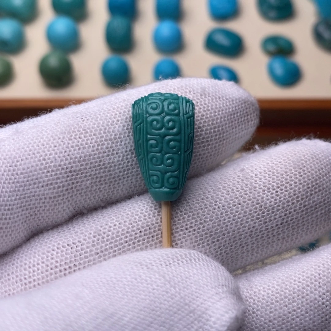 绿松石未镶嵌绿松石三通11.1