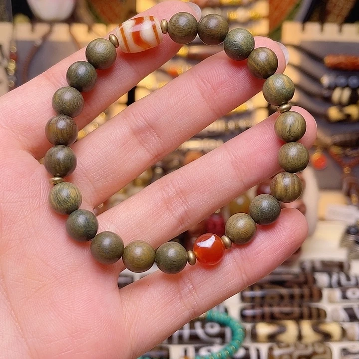 玛瑙/玉髓未镶嵌天珠手串