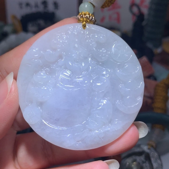 翡翠未镶嵌颈饰保真天然A货翡翠