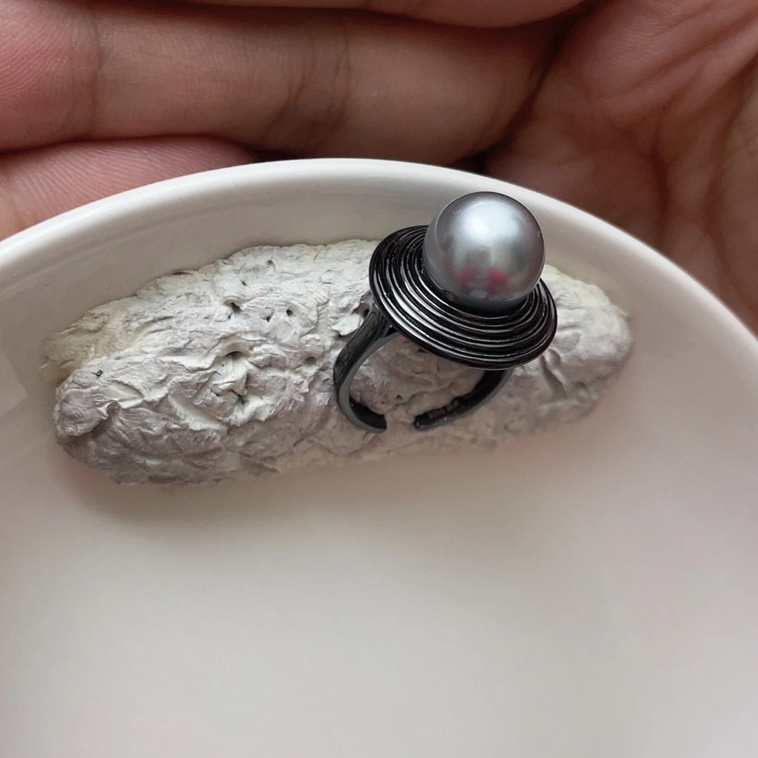海水珍珠戒指银S925镶嵌吉****妹