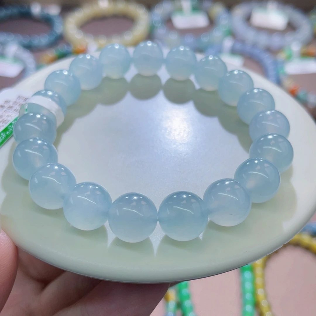 未镶嵌手链翡翠强推冰胶白月光
