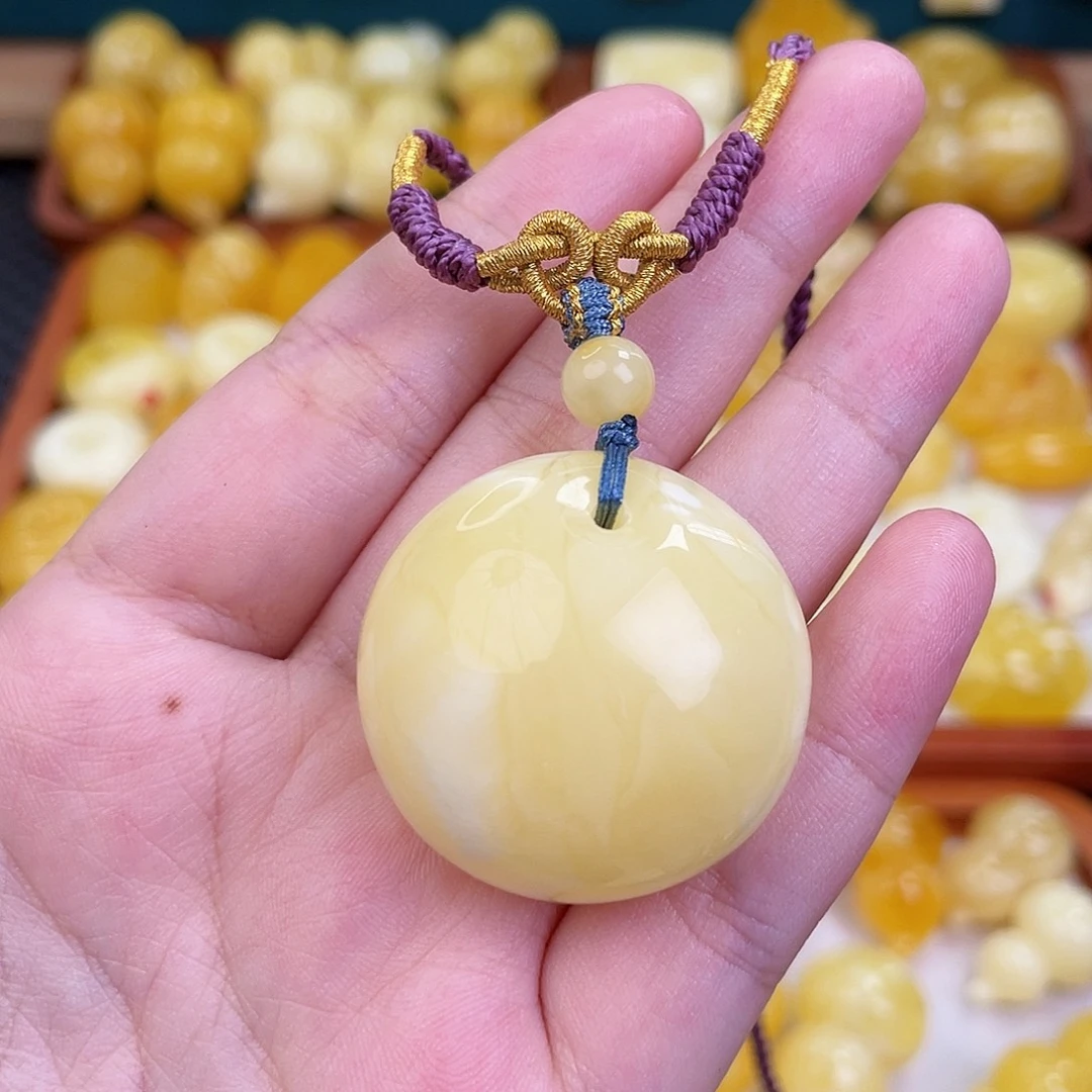蜜蜡毛衣链未镶嵌蜜蜡