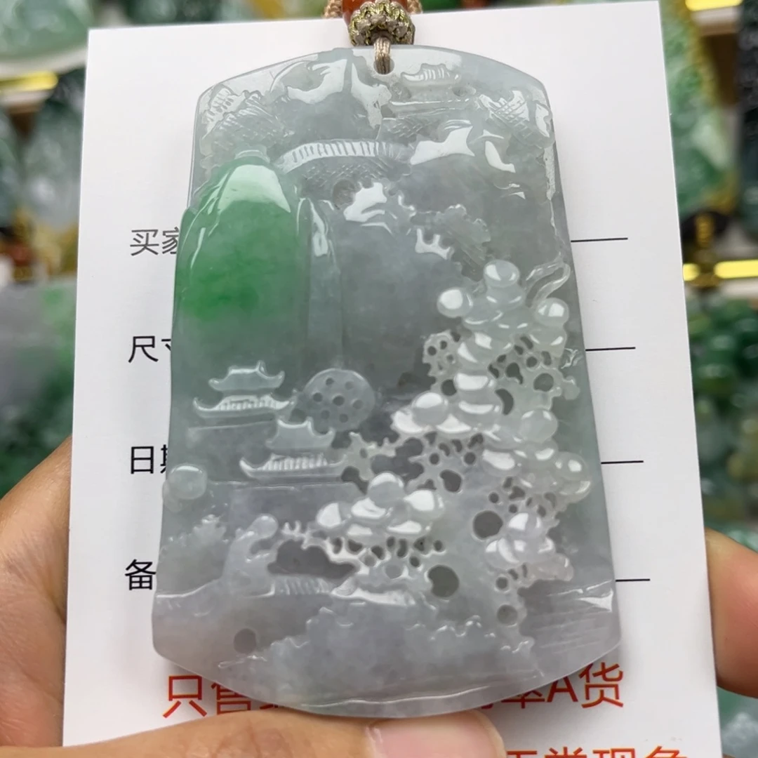 翡翠未镶嵌颈饰吊坠