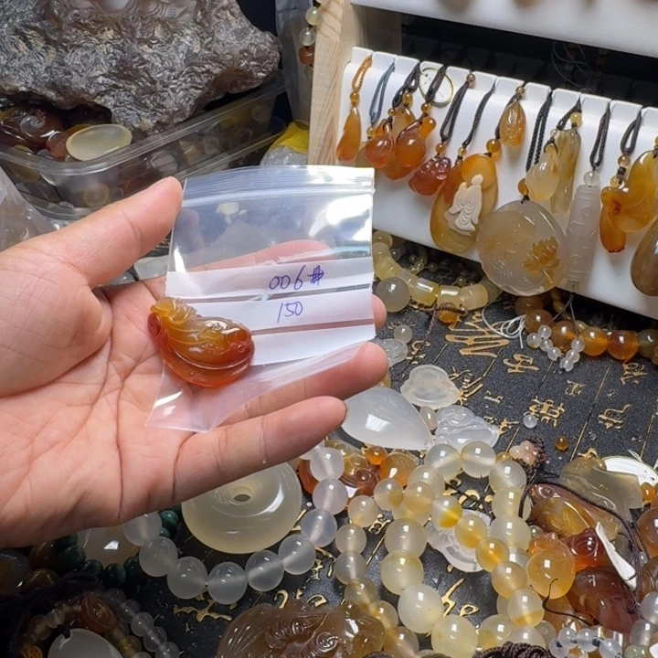 ****葵玛瑙/玉髓颈饰未镶嵌006