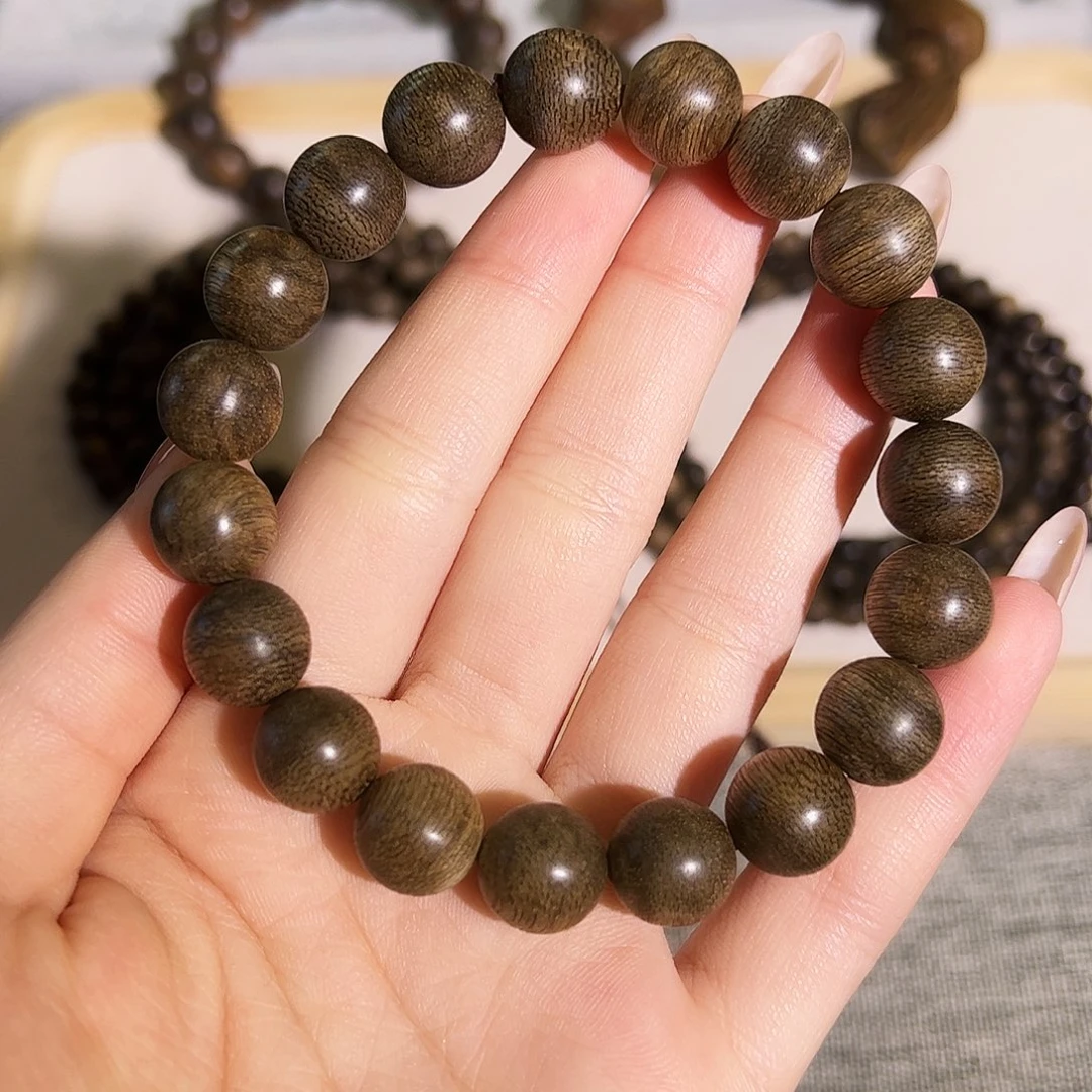 沉香手串天然文莱蛇皮老料1.1单圈