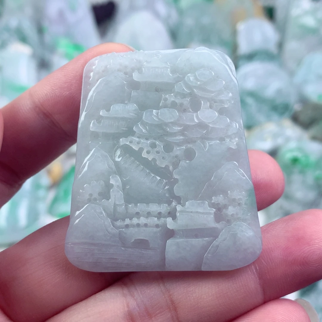 翡翠未镶嵌吊坠(不含链)