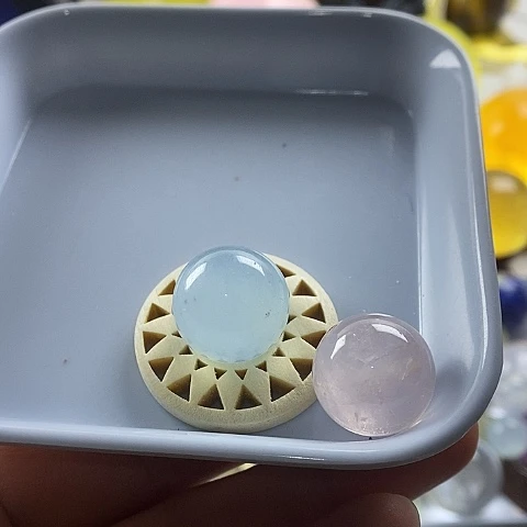 水晶珠宝半成品未镶嵌橙***45号