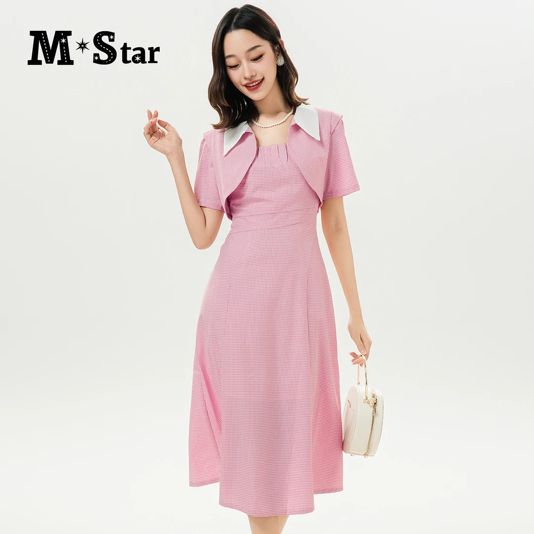 【蜜思仝】M-Star气质格纹两件套连衣裙SFIL123862