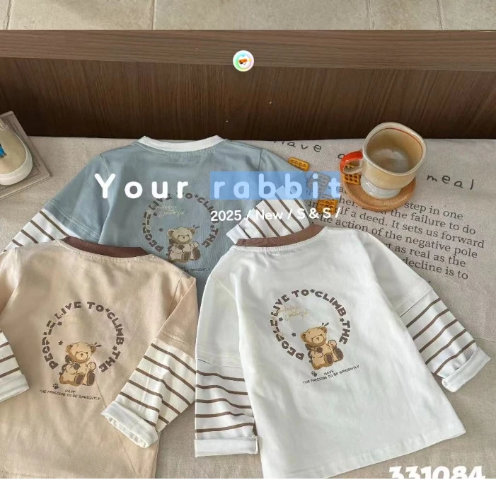 331084小熊甜甜圈莱卡打底衫（绿色）