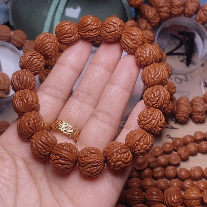 手串文玩核桃龙纹桃核