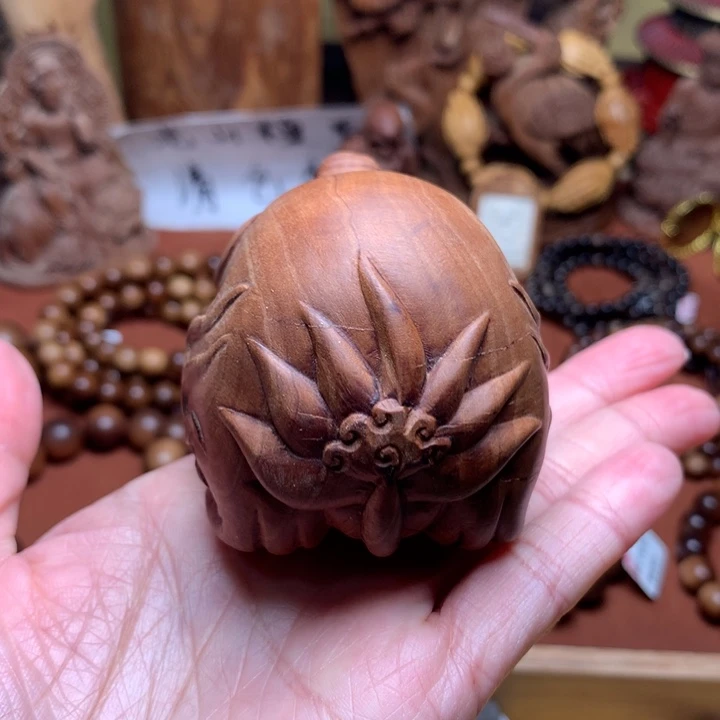 把件檀香木老山檀谛听瑕疵