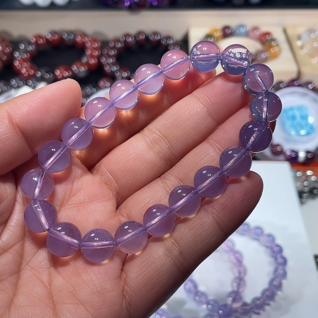 水晶未镶嵌手链紫钰晶手链