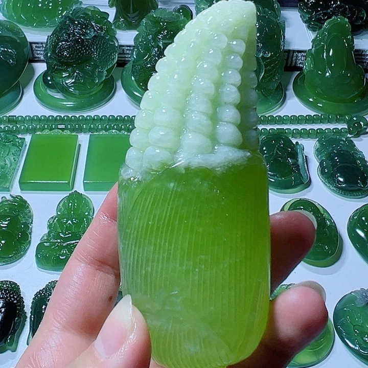 蛇纹石玉未镶嵌手把件