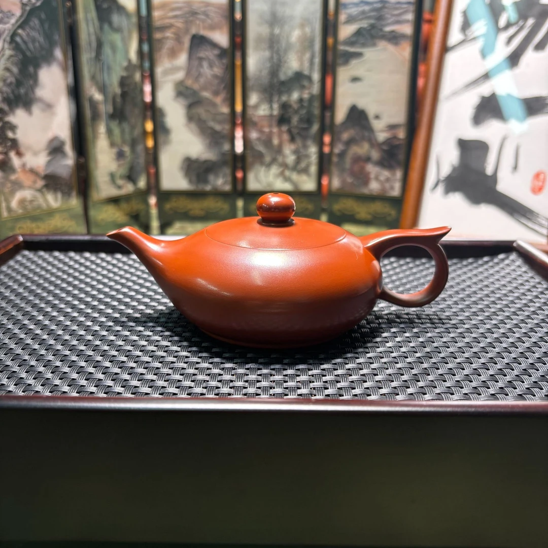 佘海标凤鸣壶110cc精工纯手原矿朱泥潮州手拉壶纯手工全手工