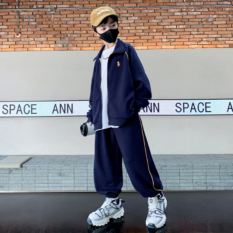 儿童装男童秋装外套套装2025新款春秋款中大童运动秋季帅气时髦潮