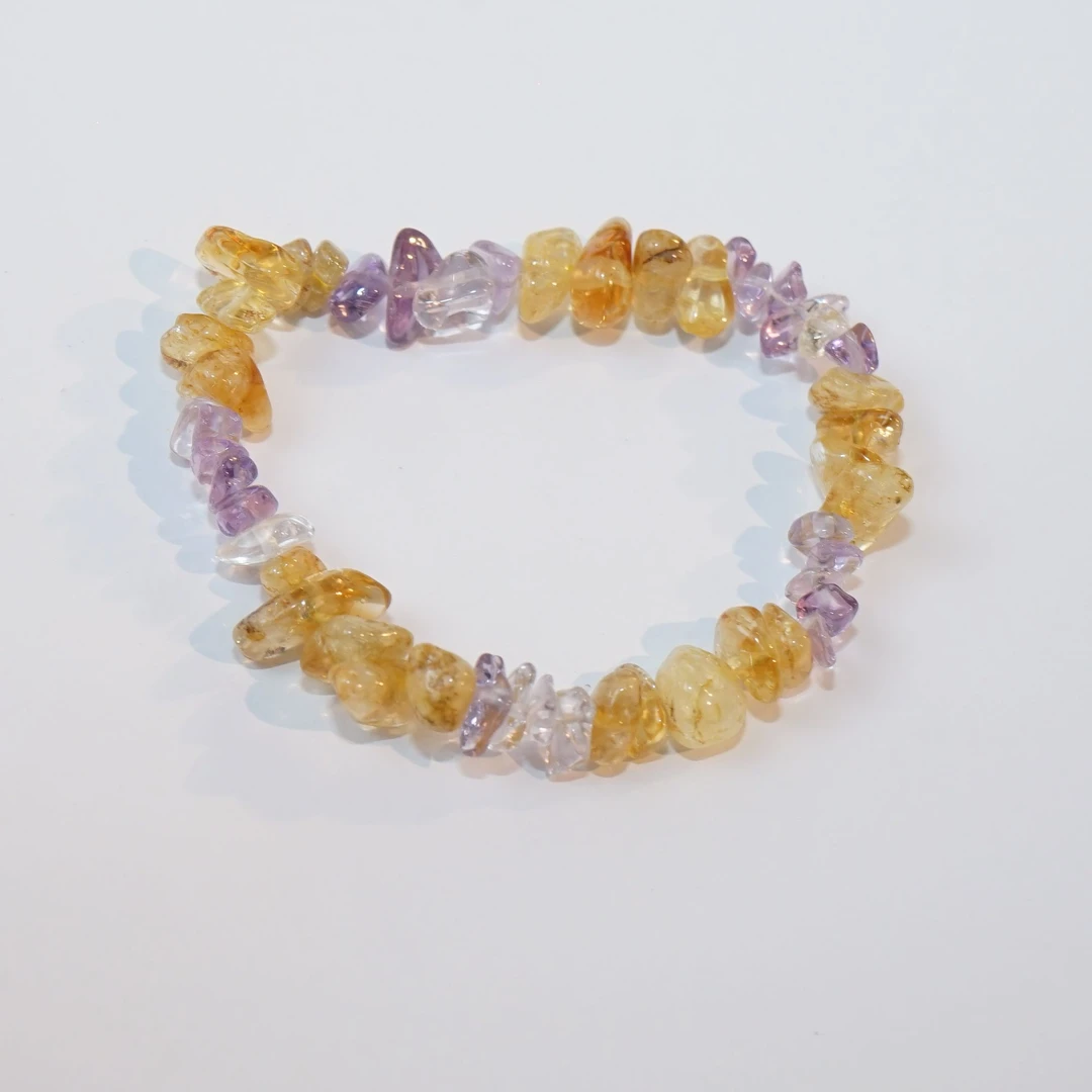 【雪灵阁】碎碎金天然水晶手链