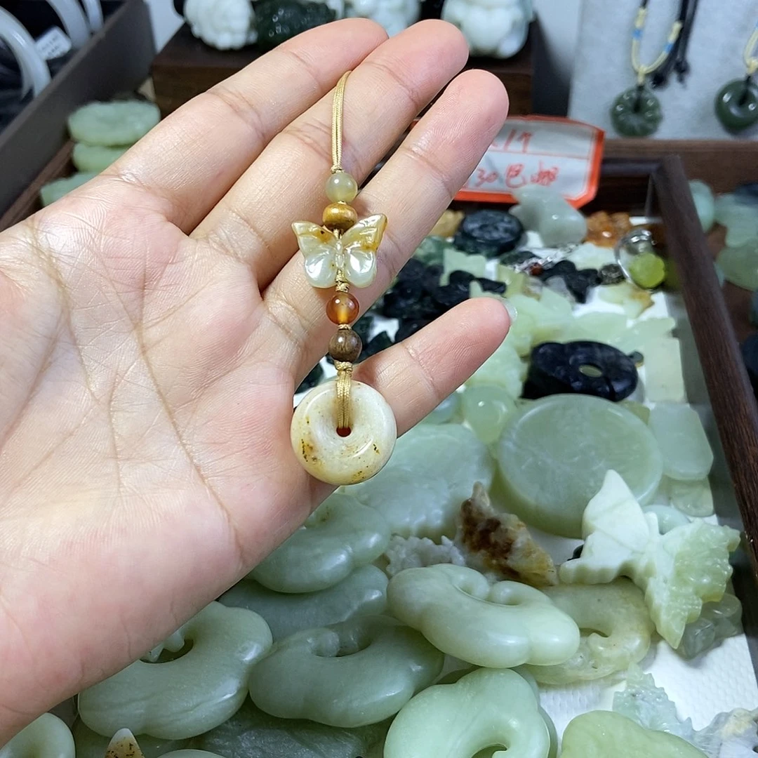 蛇纹石玉合金包挂
