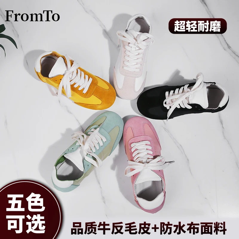 春季韩版ins潮流夏季百搭透气超轻真皮布面低帮耐磨休闲平底女鞋