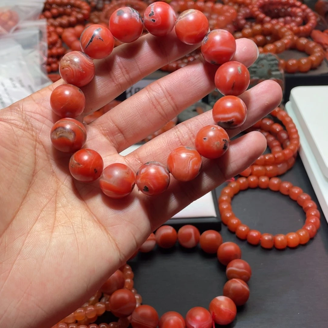 南红玛瑙手链未镶嵌
