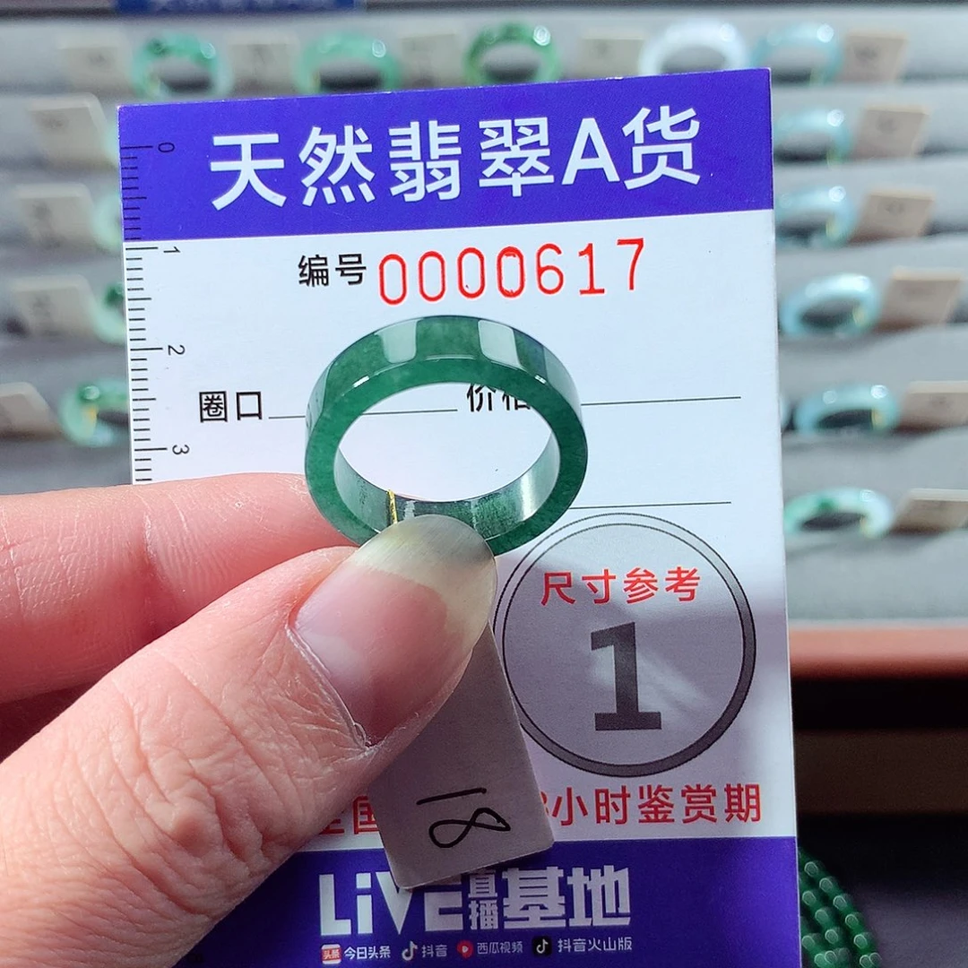 翡翠未镶嵌戒指18号