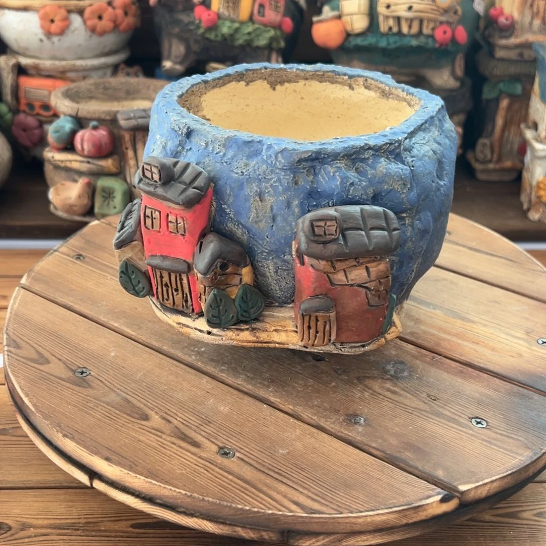 红陶嘻哈多肉花盆