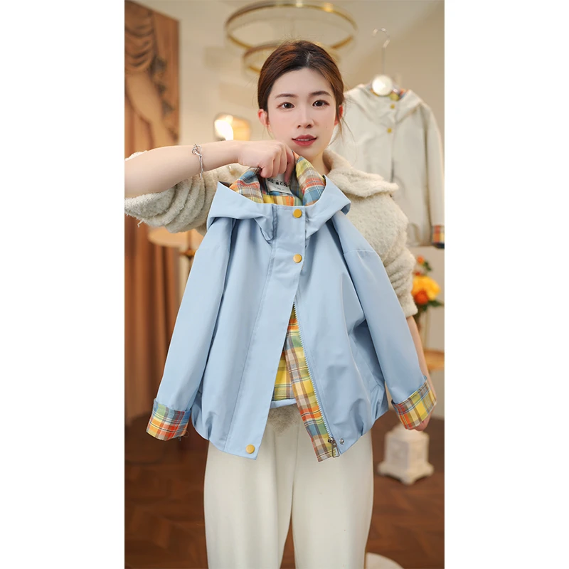 女童冲锋衣假两件休闲外套2025年新款儿童春秋装夹克衫9539