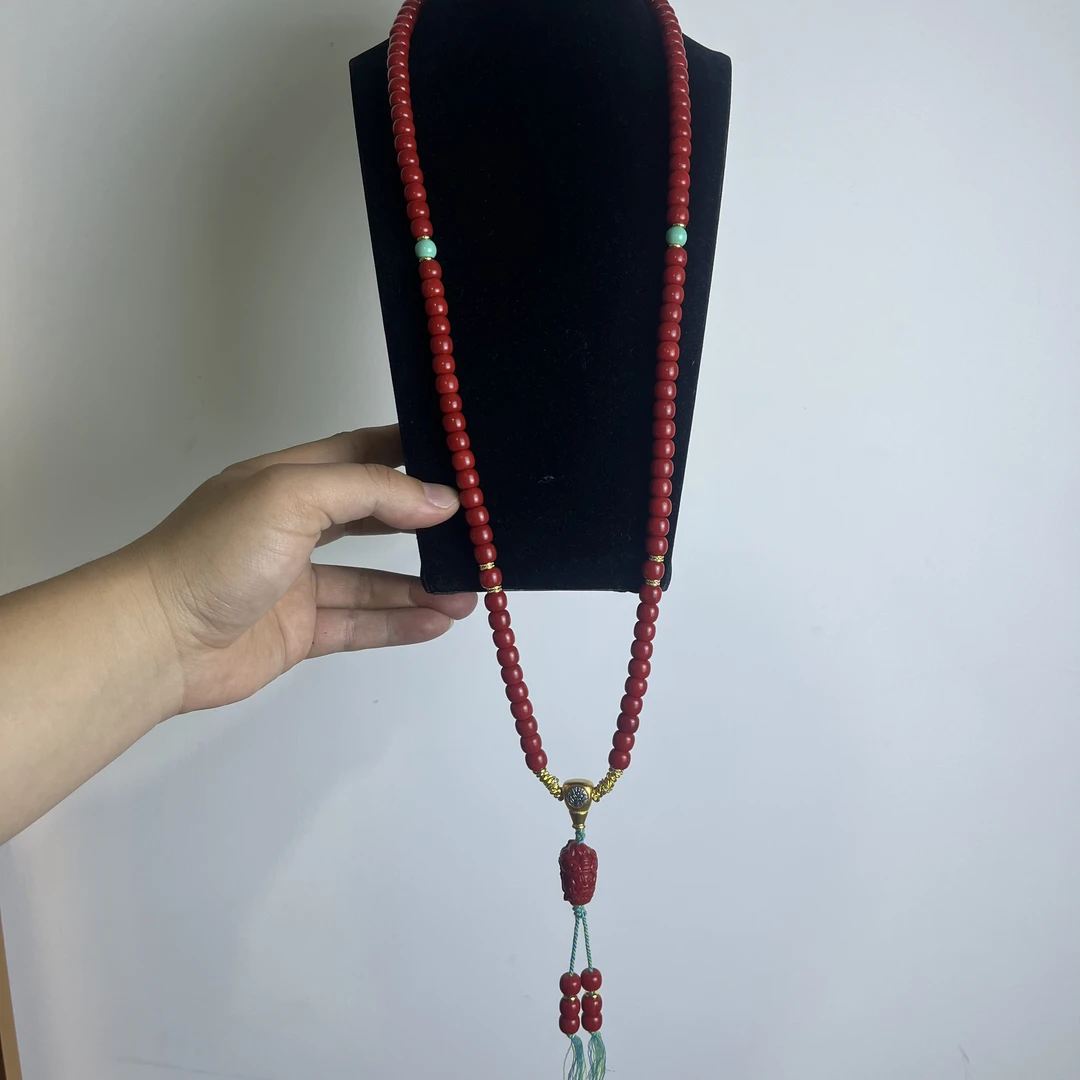 宝斋2号 红长珠 百搭  串珠