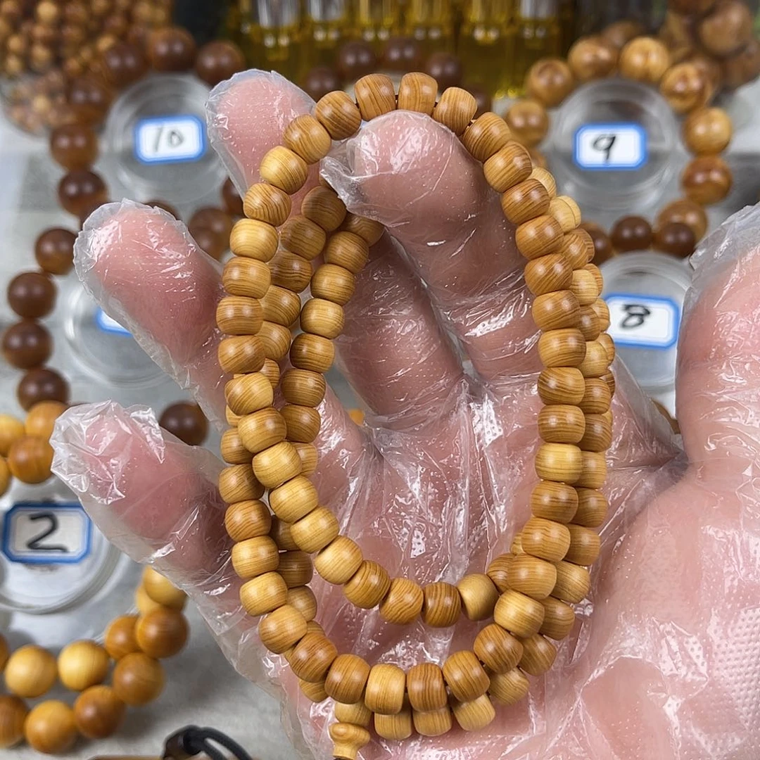 柏木（崖柏）手串/手链太行崖柏陈华料108颗7/8尺寸苹果珠