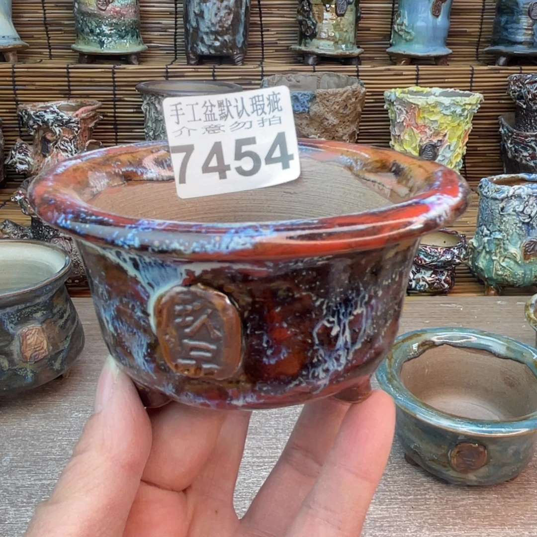 手工花盆默认瑕疵完美者勿拍