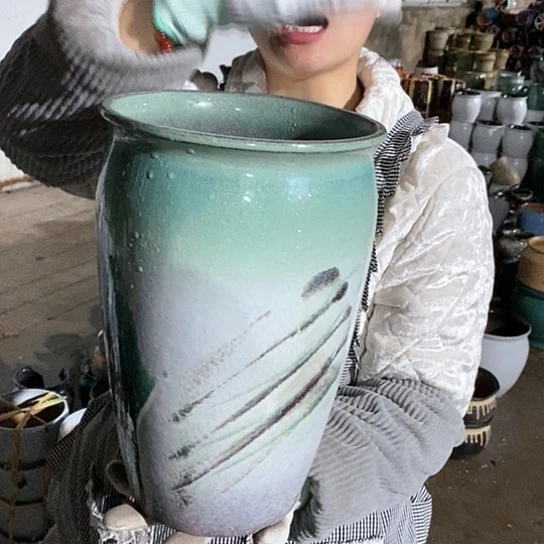 紫砂花盆瑕疵口20高31