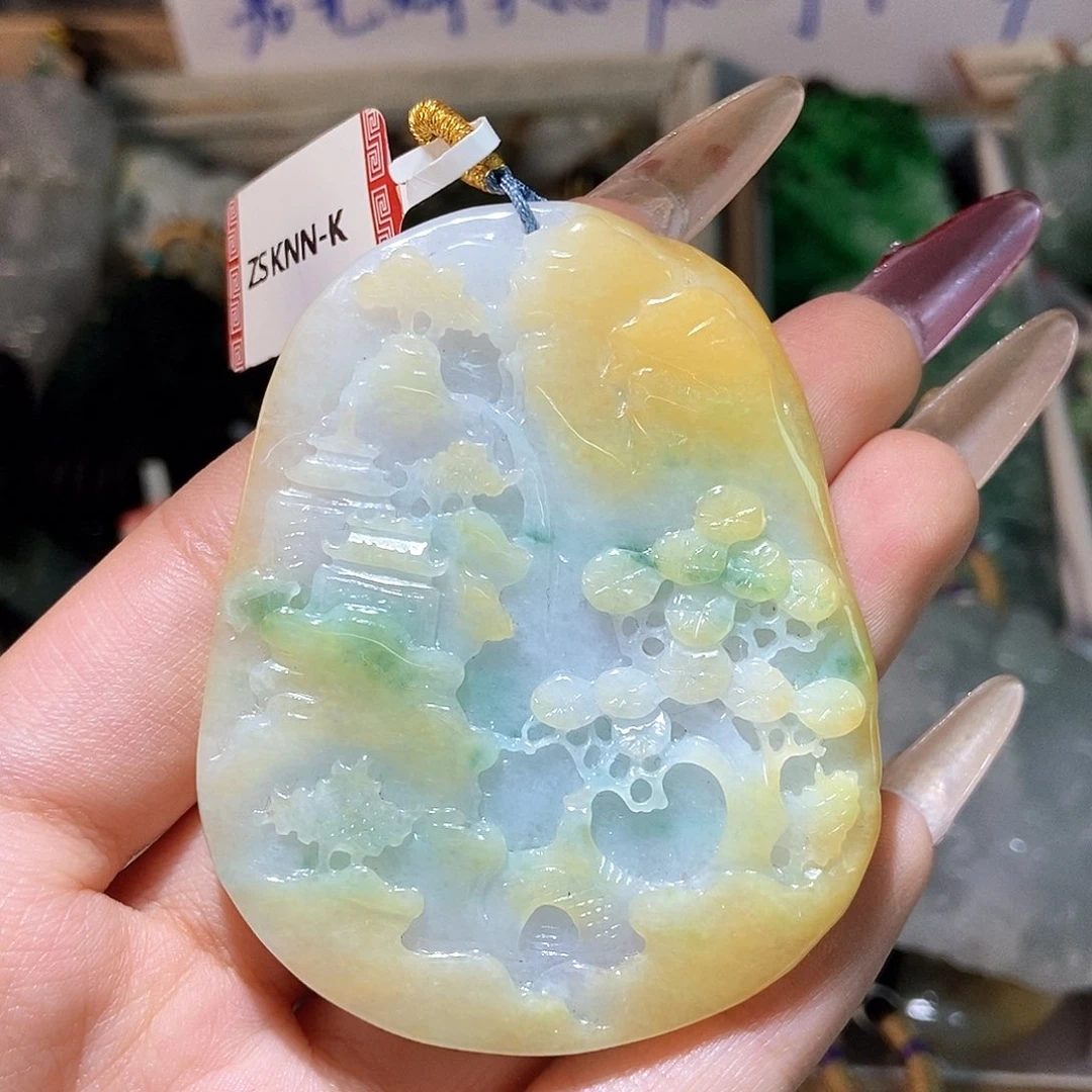 翡翠颈饰未镶嵌天然