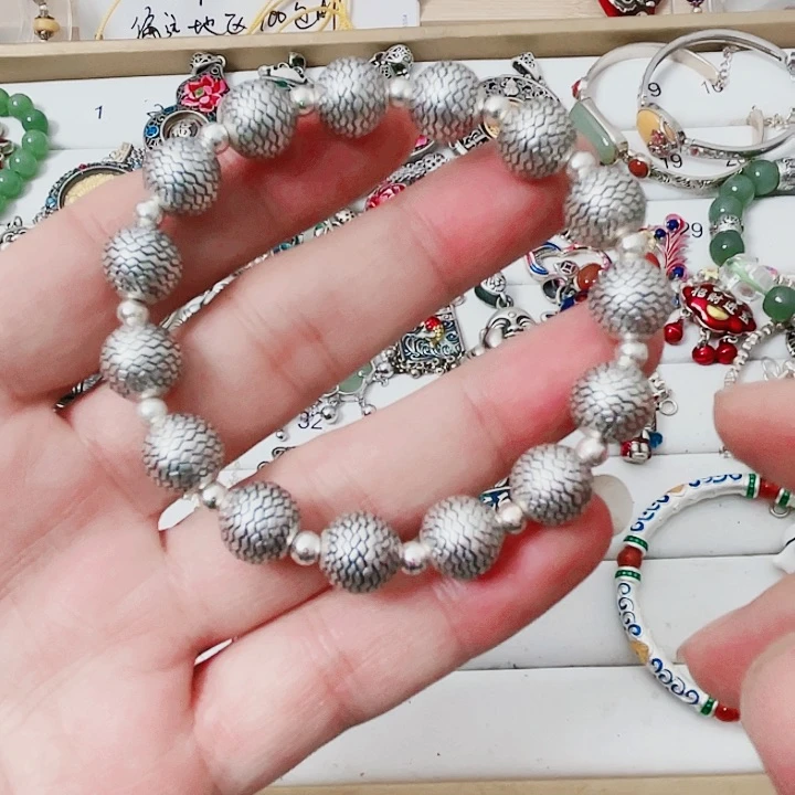 珐琅吊坠足银12.27克