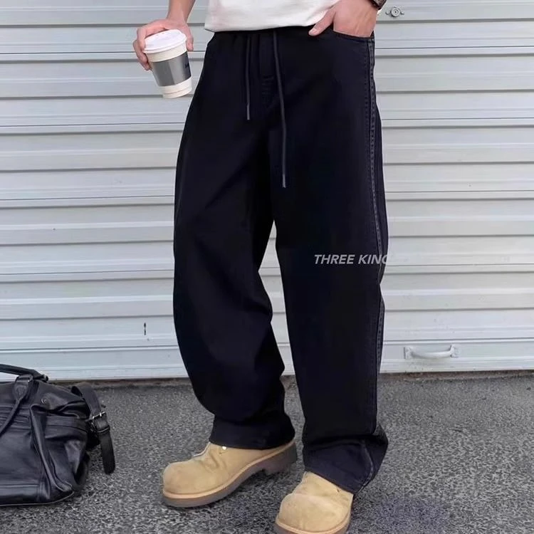 25春夏新款!王炸高货!时尚弯刀!男士宽松老爹裤休闲裤潮2528