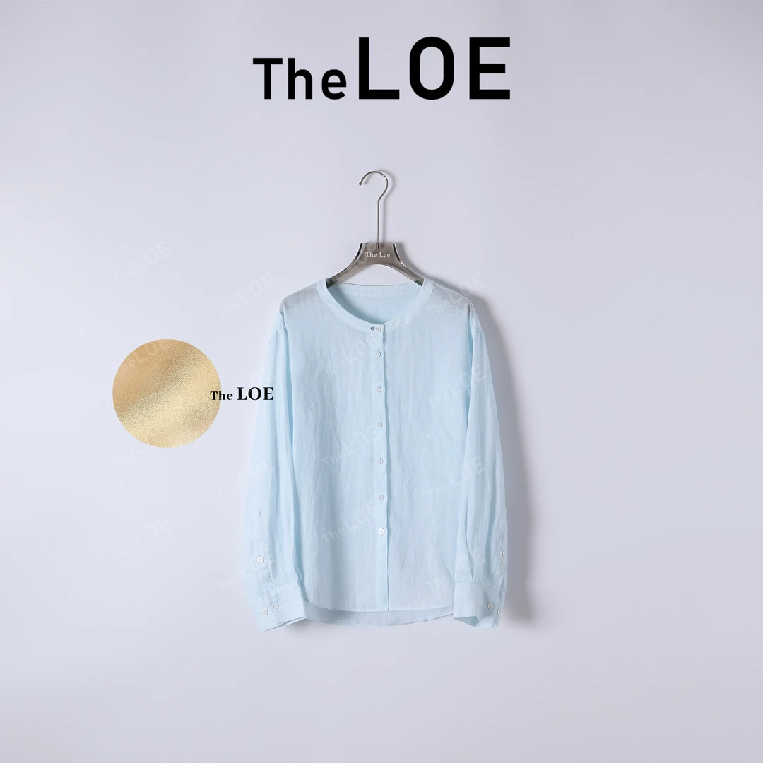 TheLOE/苎夏蓝 浅蓝色系100苎麻防晒衬衫#05.05C-G5250