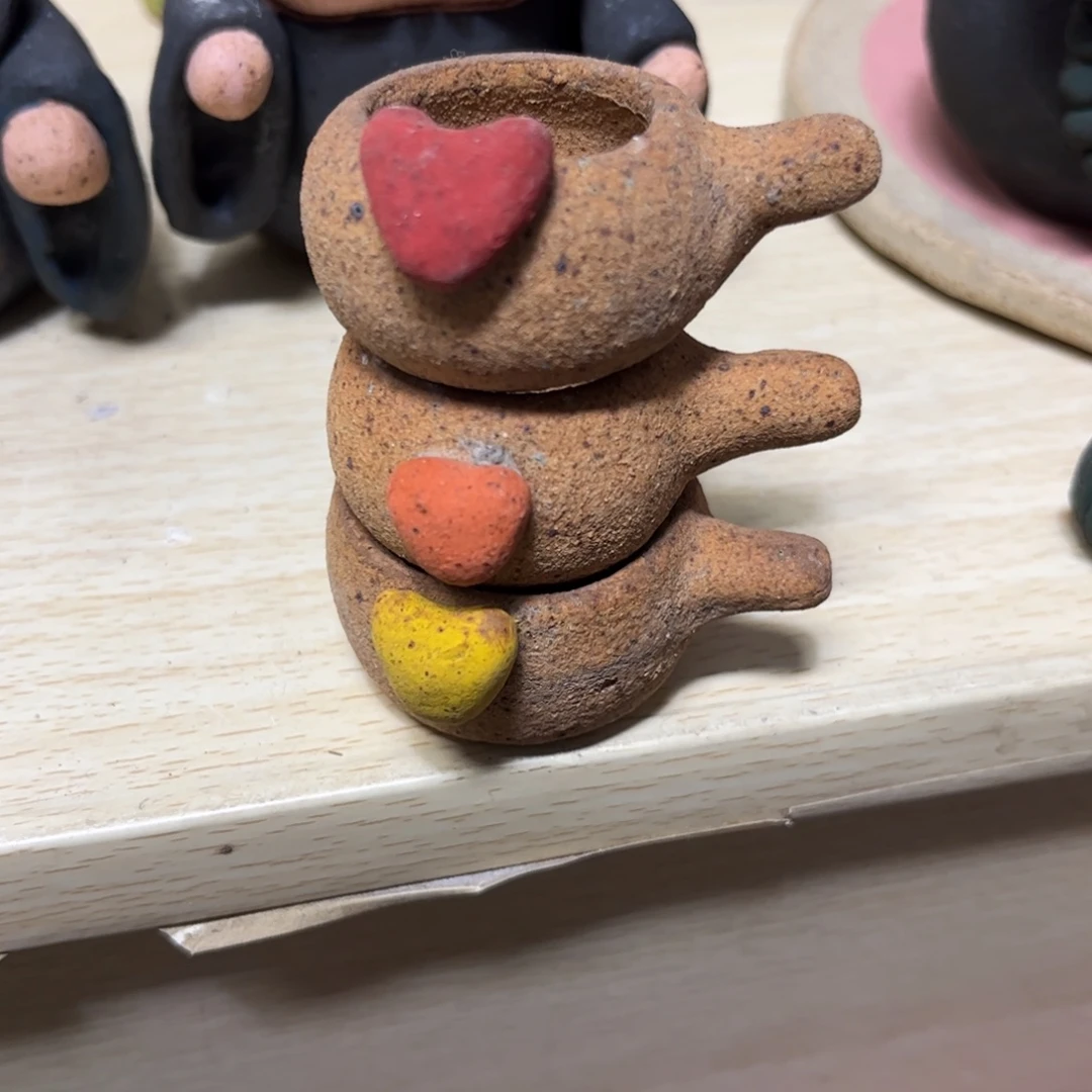 泥塑古镇炻陶花盆