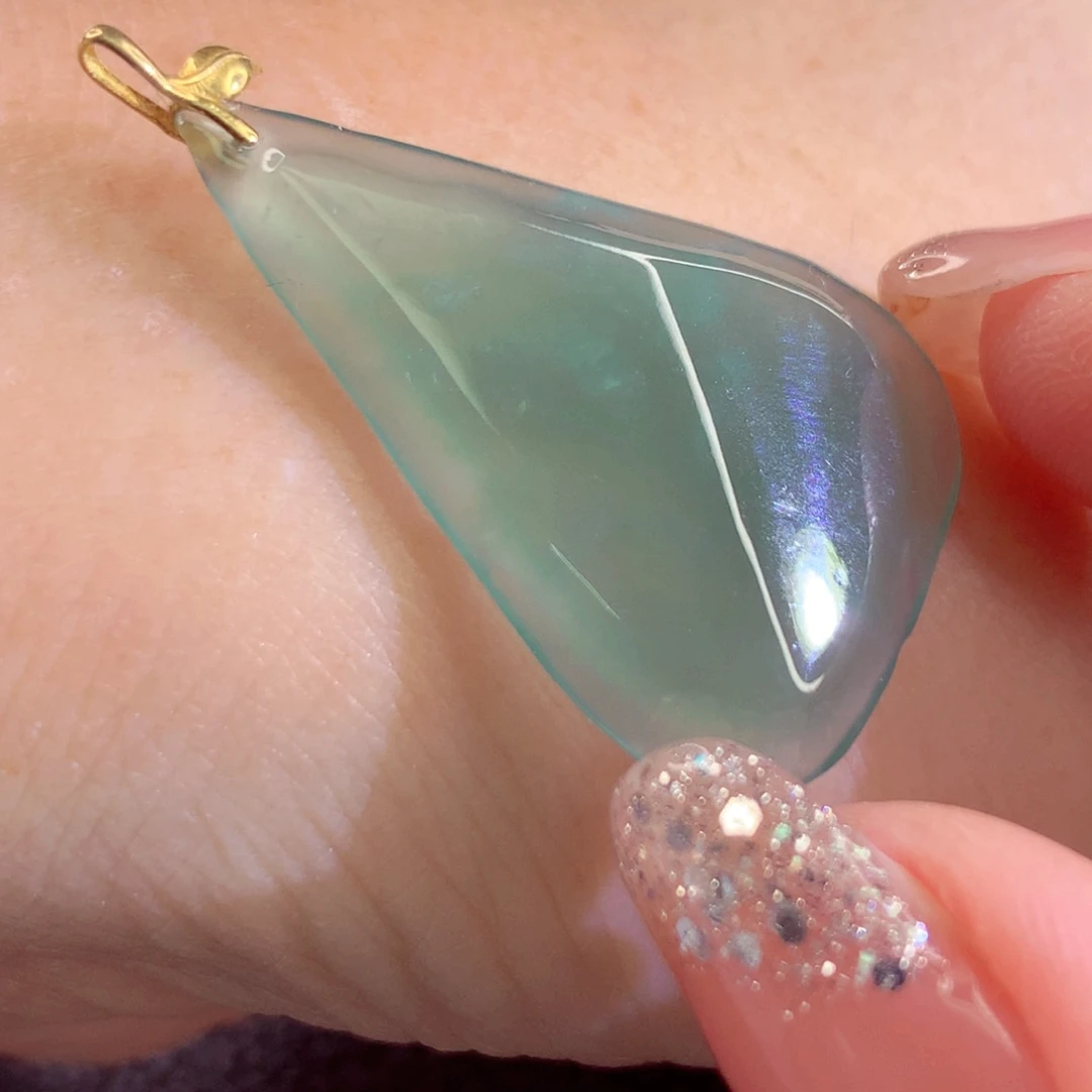 翡翠18K金镶嵌颈饰翡翠