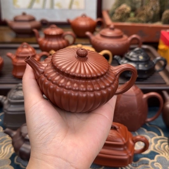 一***唯茶壶紫砂萦纡朱泥孙博同款