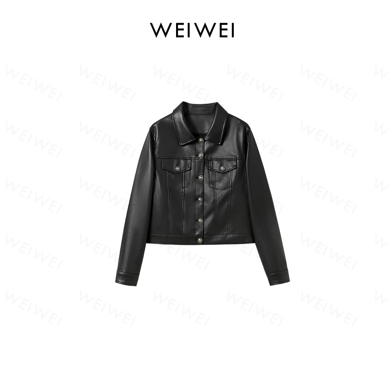 【特价】“巴黎焦点”经典款机车风皮衣夹克外套SS26386