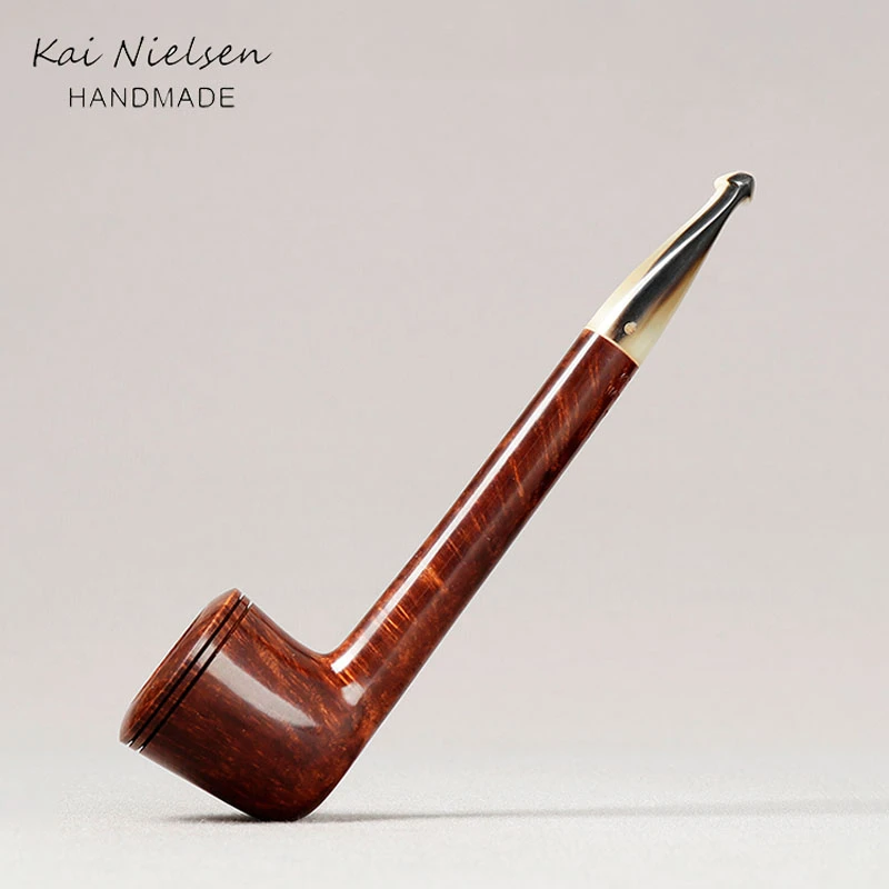 丹麦凯尼尔森 科西嘉老料 珍宝D级 光面长腿小直斗 石楠木烟斗