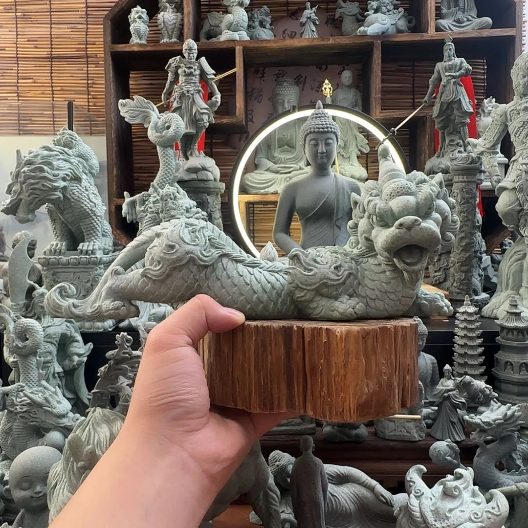 石材30公分貔貅趴下一只