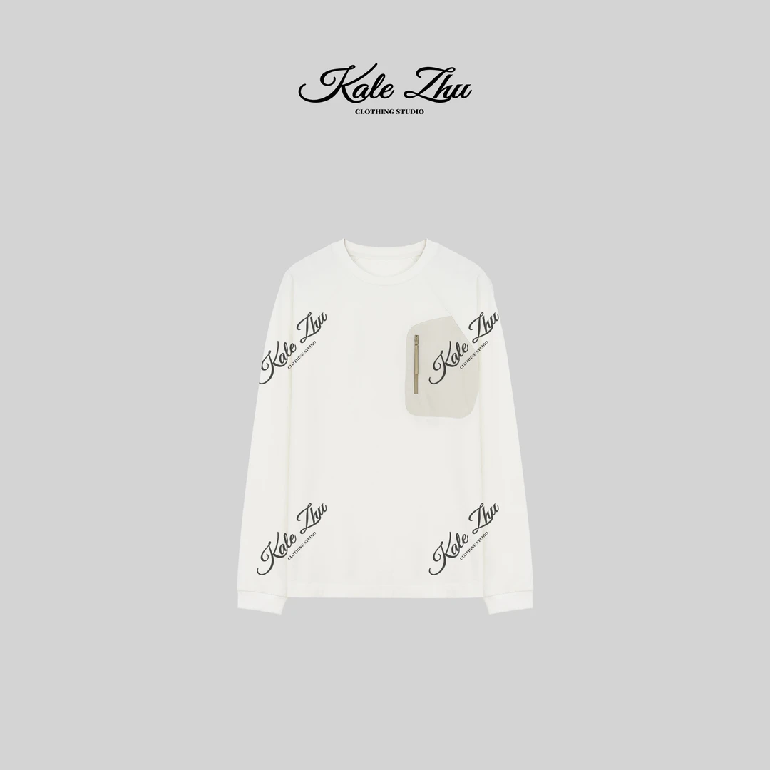 【KALE ZHU】 棉质触感“230G插肩袖“YKK拉链卫衣 KZZA1T138