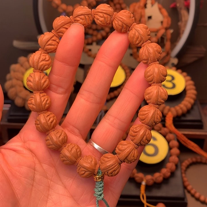 桃核吊坠小金豆手串14