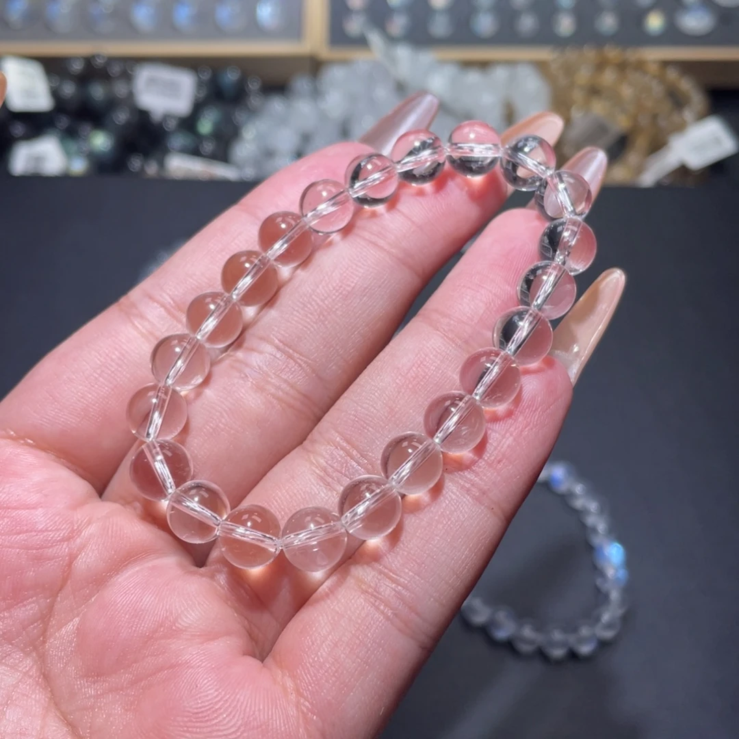 皮***皮水晶手链未镶嵌白水晶手链8.3mm