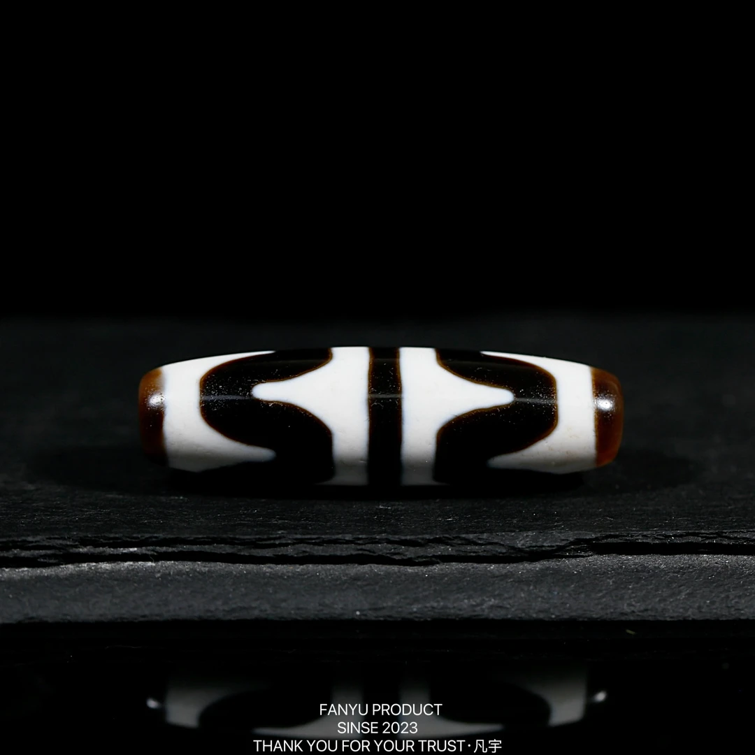 凡宇出品·台珠行运任晓潘臻品黑白双虎芽天珠锁骨链男女同款轻奢