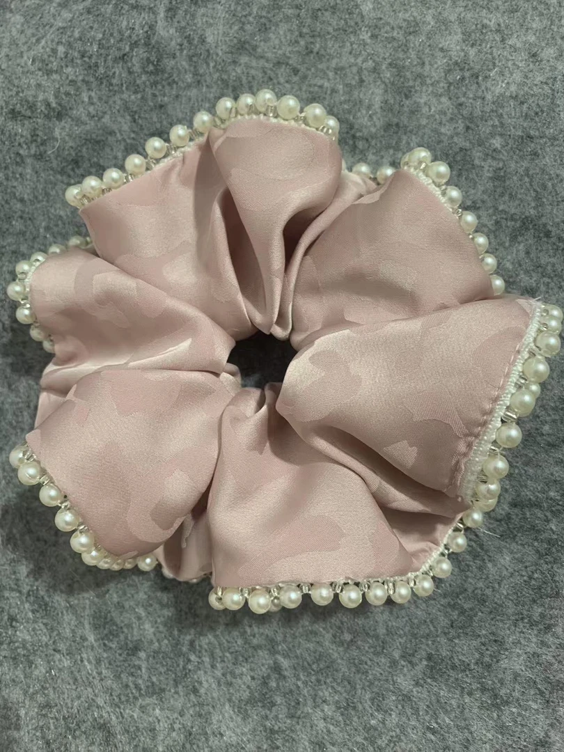 重工珍珠边大肠发圈气质发绳