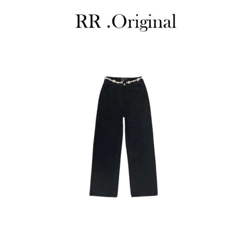 【刘倩楠同款】RR 碎钻直筒裤  96275