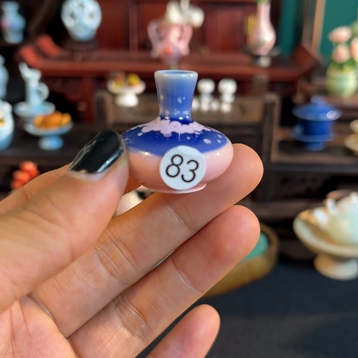 摆件微陶迷你花瓶